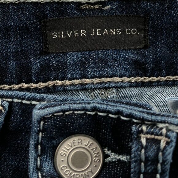 Silver Jeans Women's Suki Capri Jeans Size 26 Blue Denim Cropped Casual Y2K - Picture 5 of 14